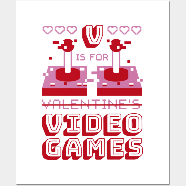 V is for Video games pixel art Wall Art by XYDstore